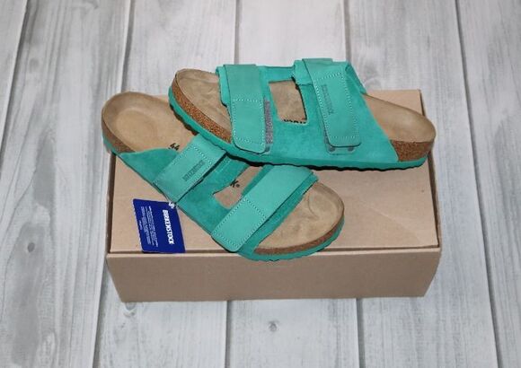NEW Birkenstock Uji Nubuck-Suede Leather Sandals Digital Green 44EU Medium main image 7